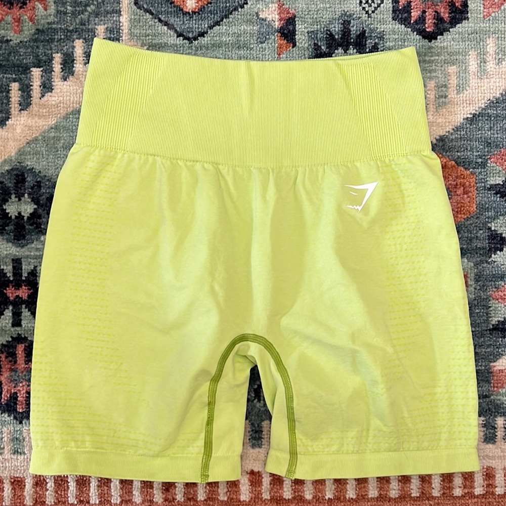 Gymshark Neon Lime Green High-Waist Bike Shorts